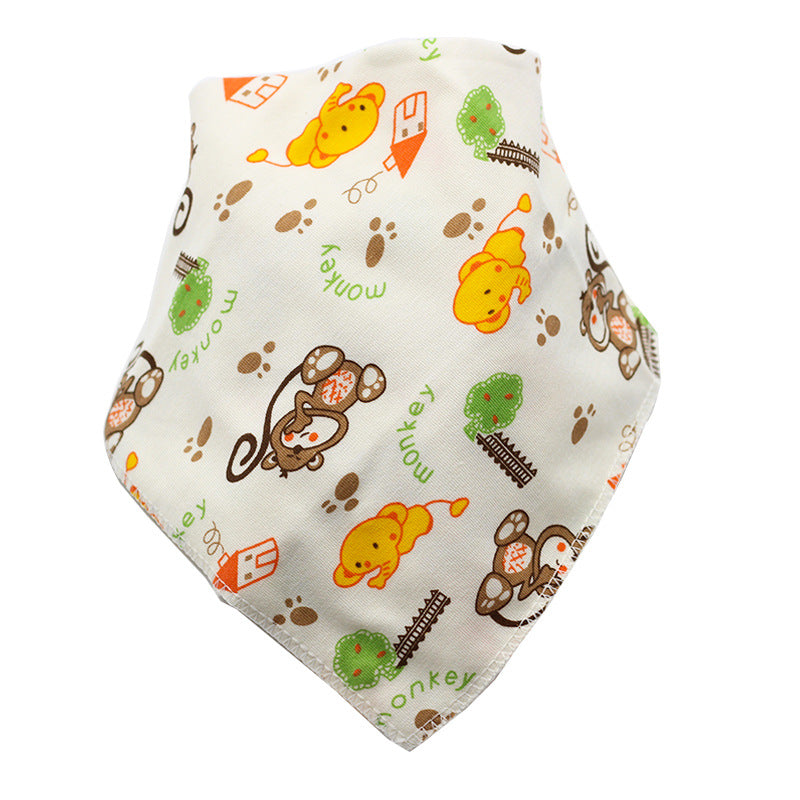 Cartoon Cotton Baby Bandana Bib
