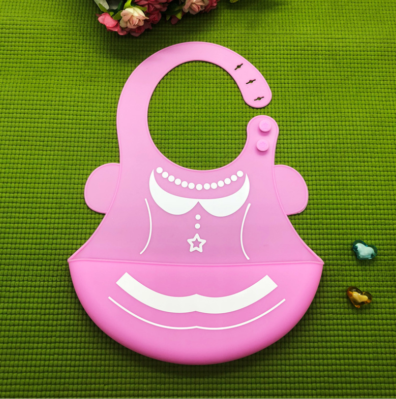 Adjustable Silicone Baby Bib with Food Pocket