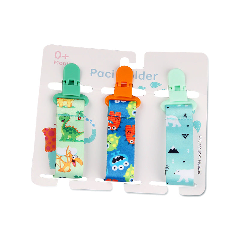 3-Pack Baby Pacifier Clips