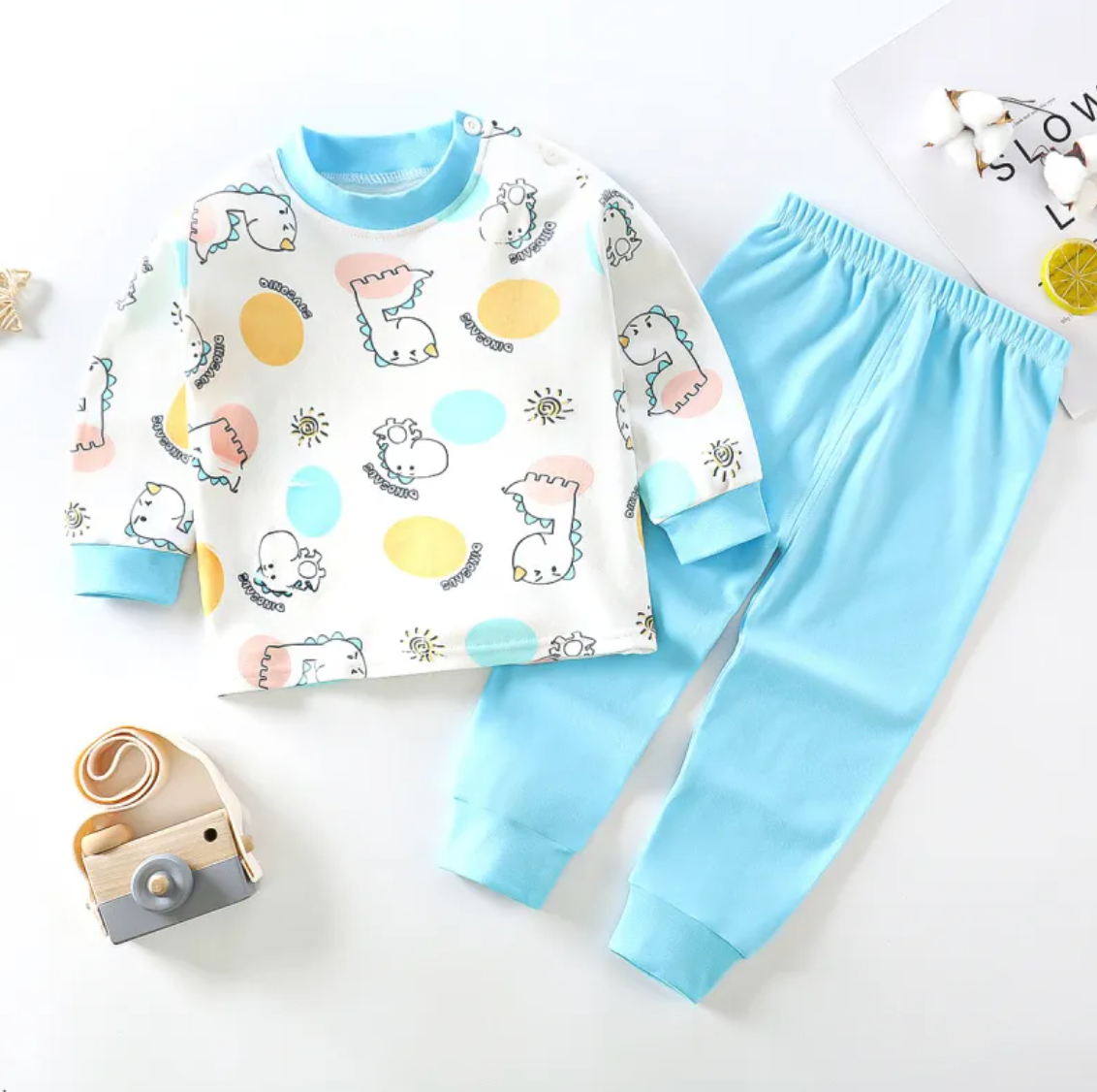 Cotton Baby Long Johns Set