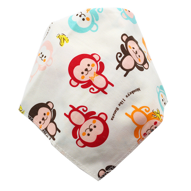 Cartoon Cotton Baby Bandana Bib