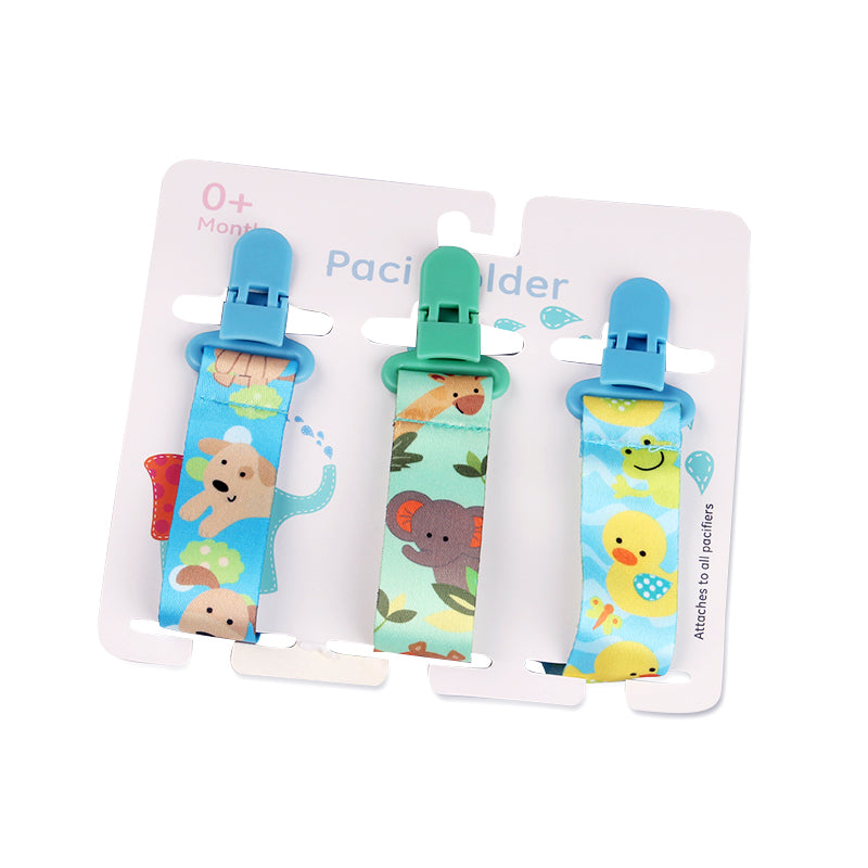 3-Pack Baby Pacifier Clips