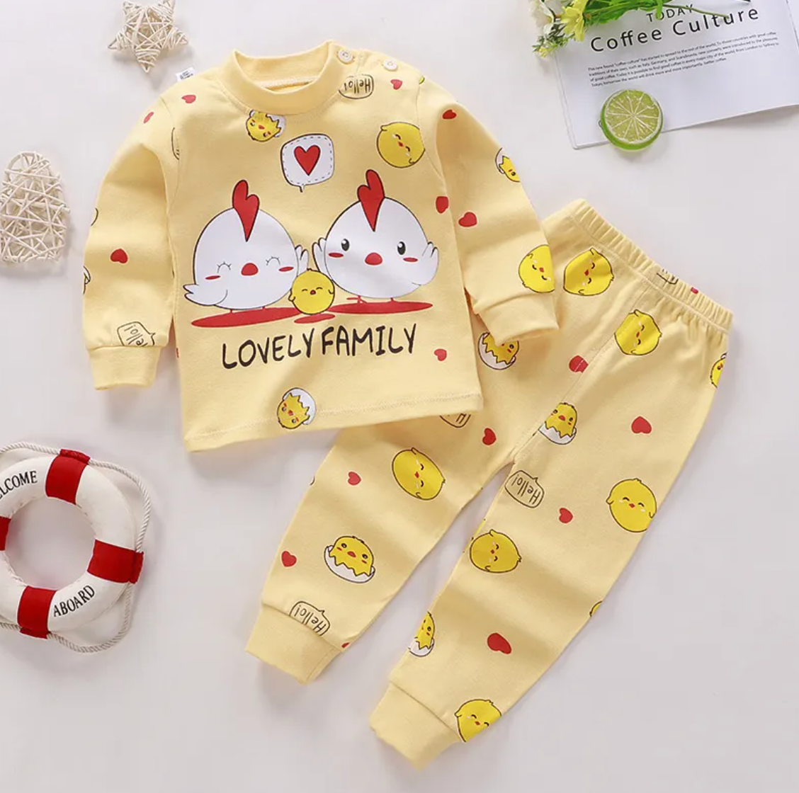 Cotton Baby Long Johns Set