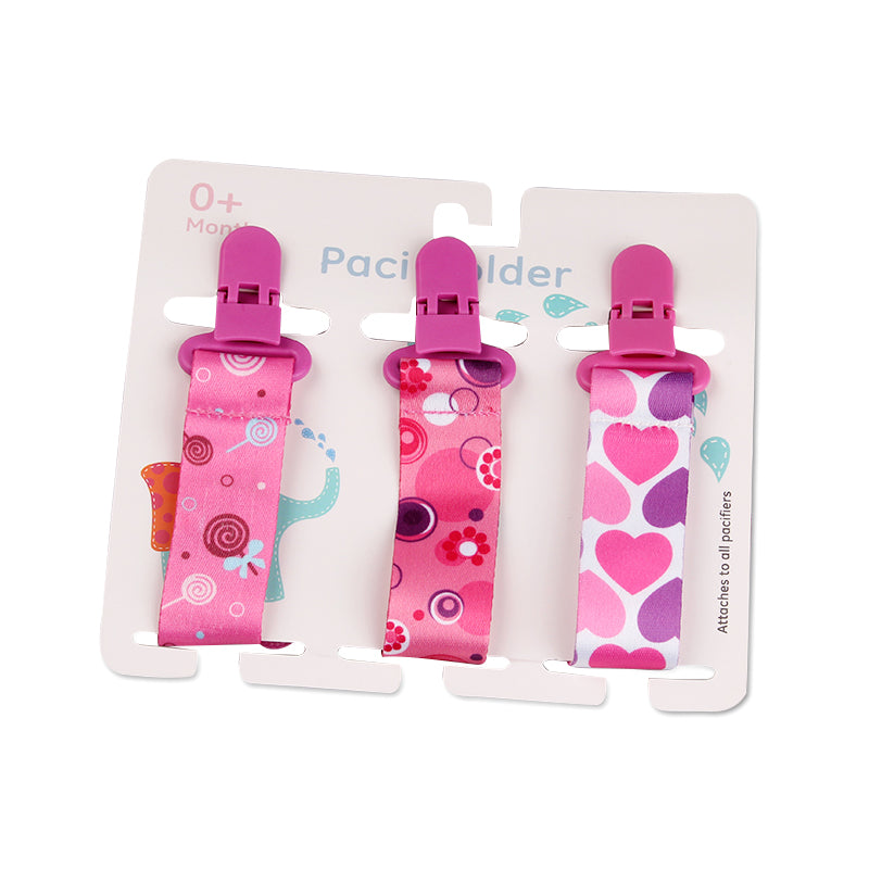 3-Pack Baby Pacifier Clips