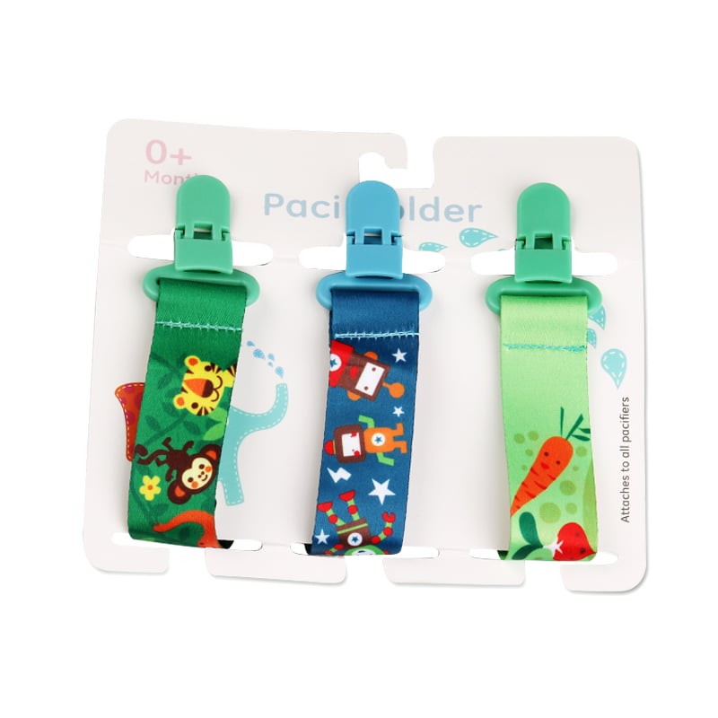 3-Pack Baby Pacifier Clips