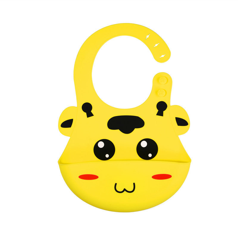 Adjustable Silicone Baby Bib with Food Pocket