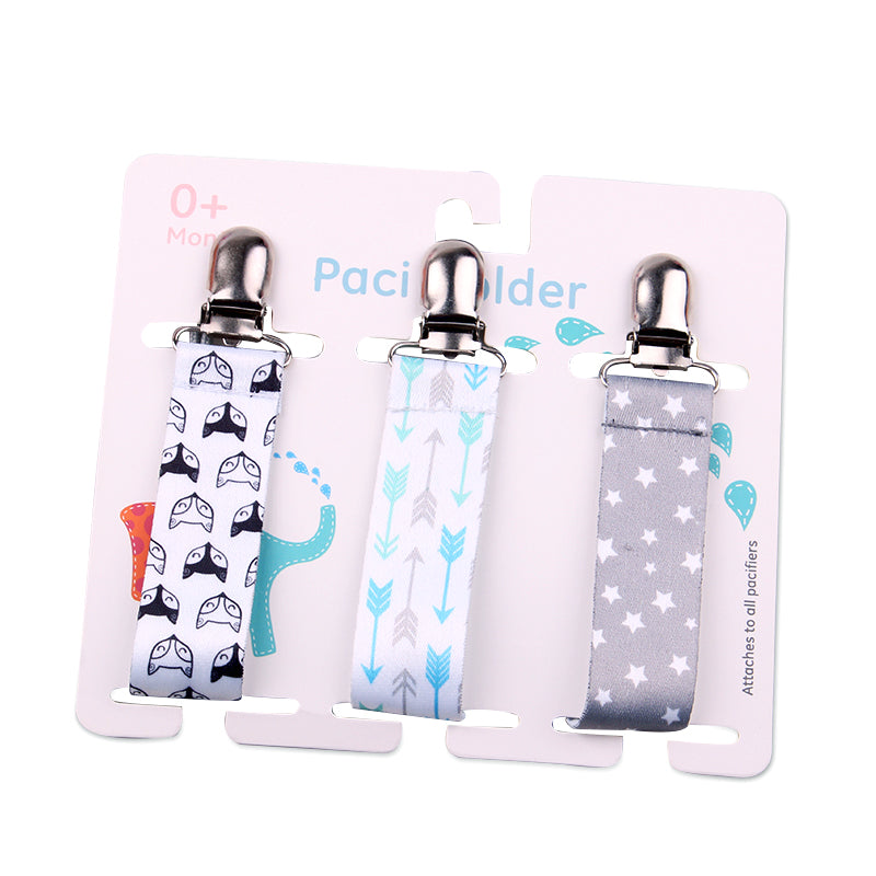 3-Pack Baby Pacifier Clips