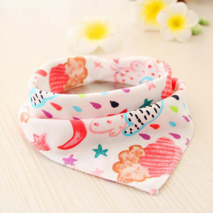 Cartoon Cotton Baby Bandana Bib