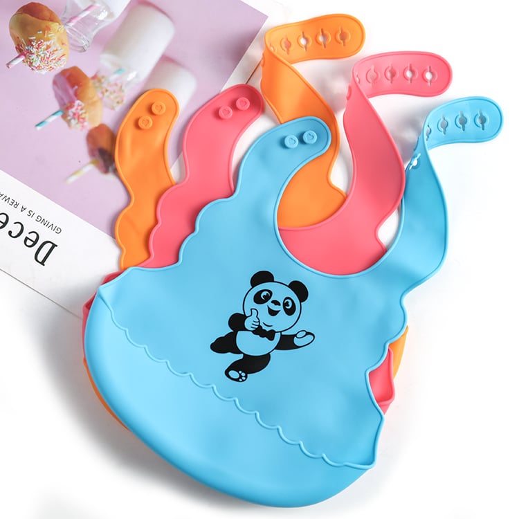 Silicone Baby Bib with Food Catch Pocket
