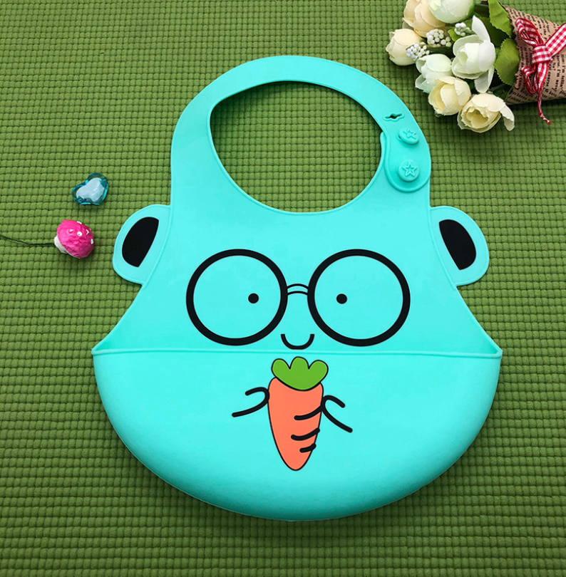 Adjustable Silicone Baby Bib with Food Pocket