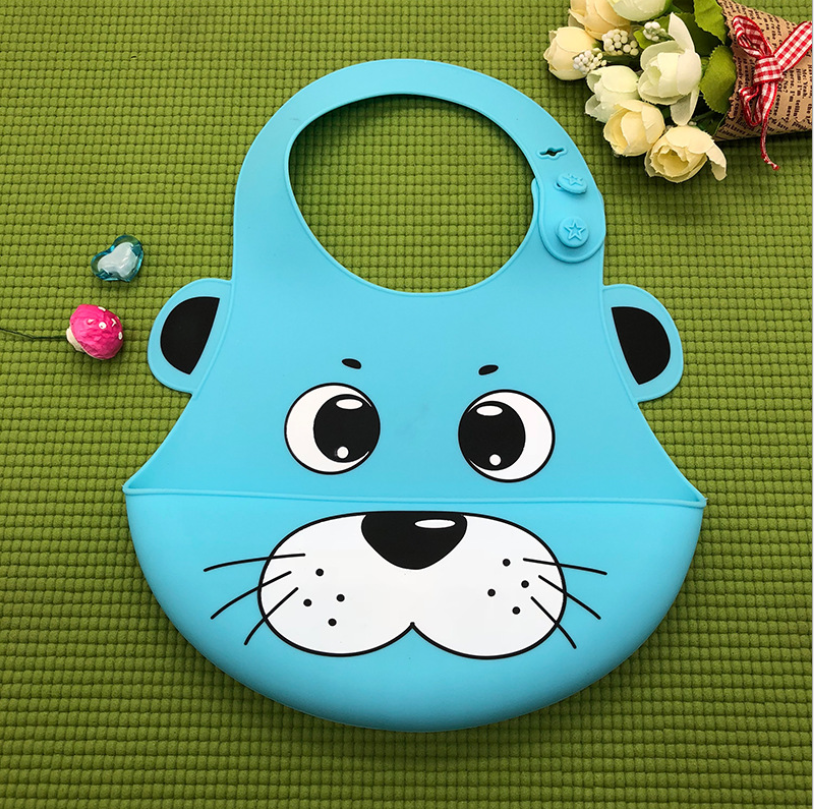 Adjustable Silicone Baby Bib with Food Pocket