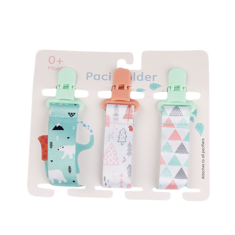 3-Pack Baby Pacifier Clips