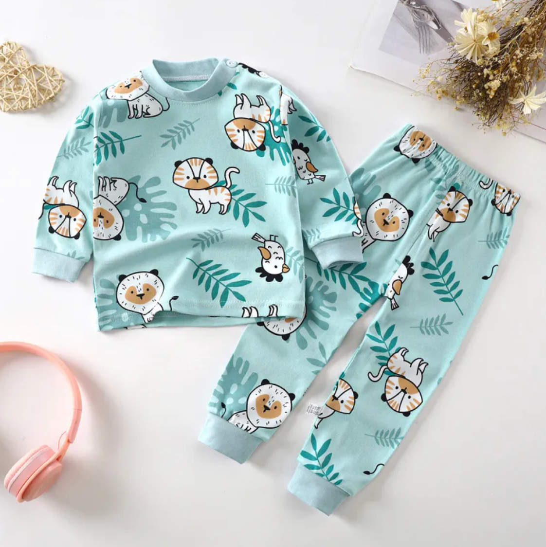 Cotton Baby Long Johns Set