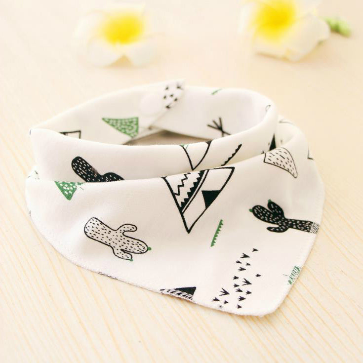 Cartoon Cotton Baby Bandana Bib