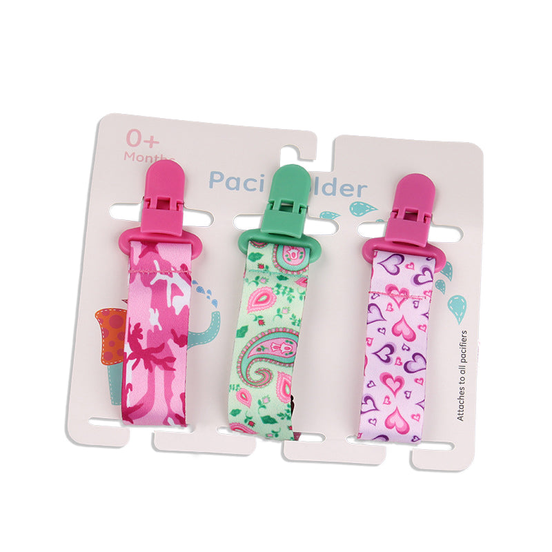 3-Pack Baby Pacifier Clips