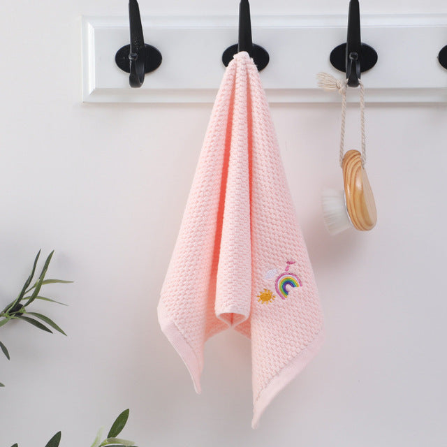 Soft Coral Velvet Baby Bath Towel