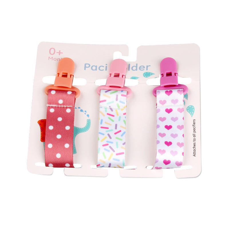 3-Pack Baby Pacifier Clips