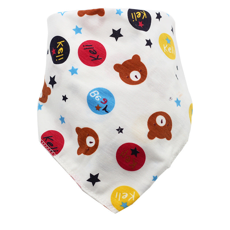Cartoon Cotton Baby Bandana Bib