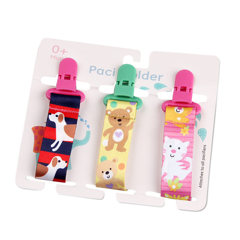 3-Pack Baby Pacifier Clips