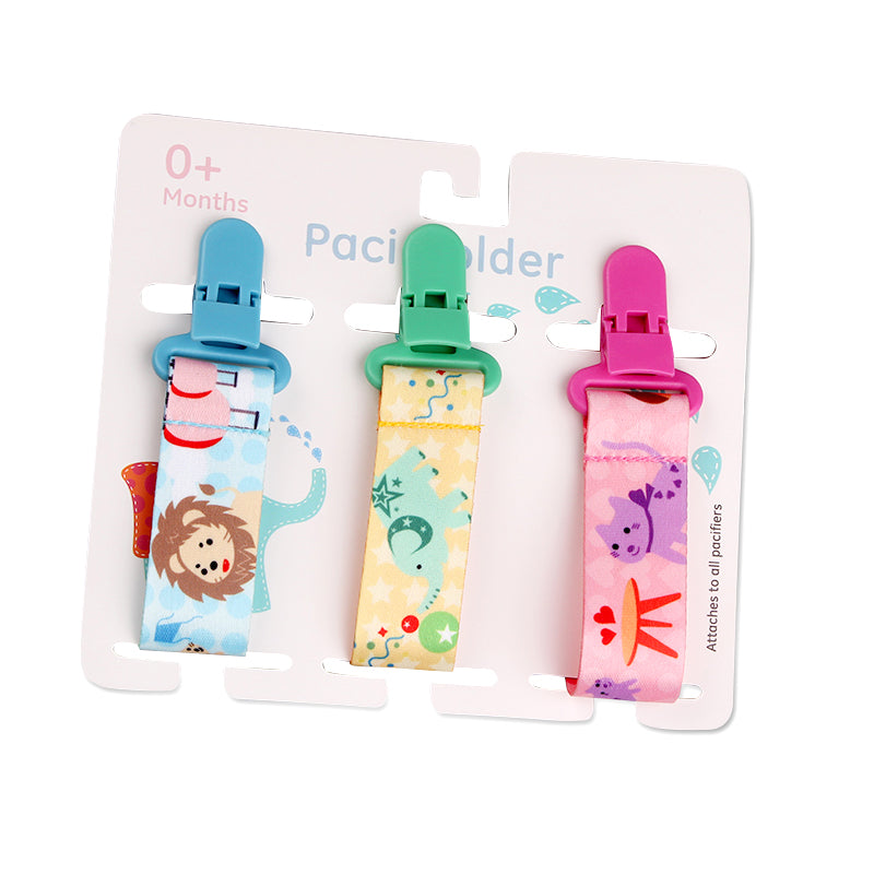 3-Pack Baby Pacifier Clips