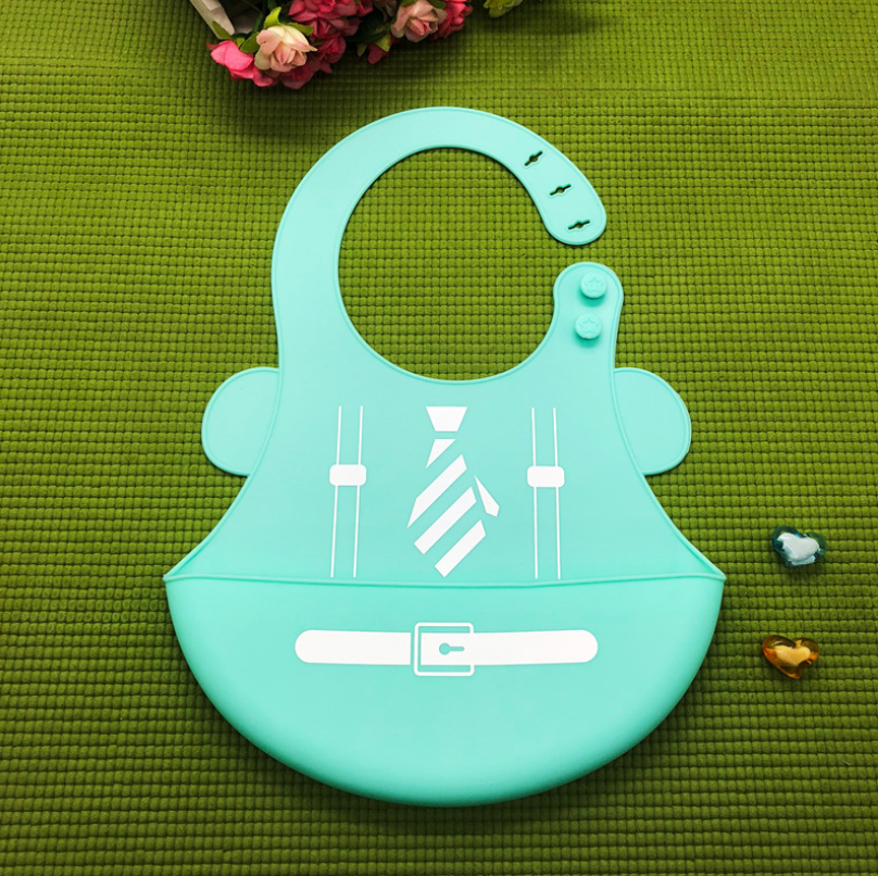 Adjustable Silicone Baby Bib with Food Pocket