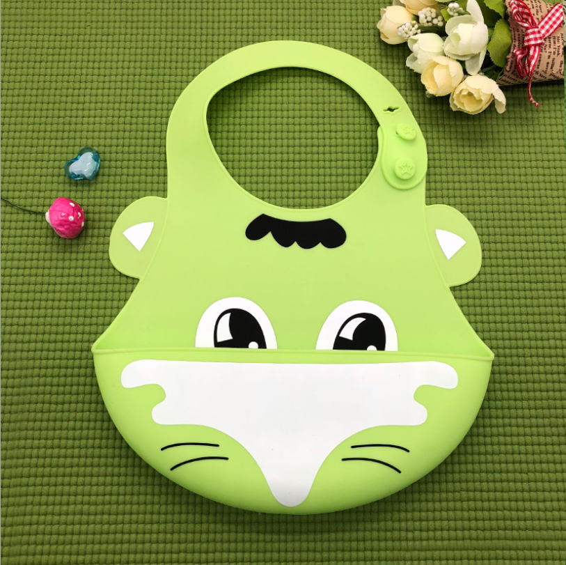Adjustable Silicone Baby Bib with Food Pocket