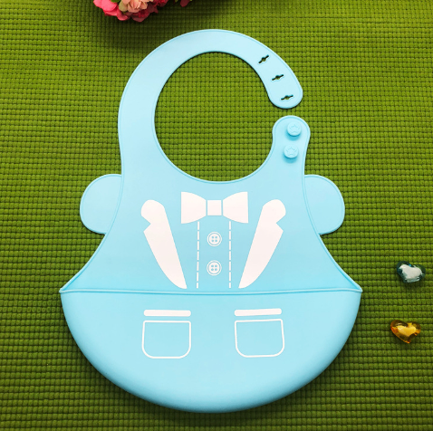 Adjustable Silicone Baby Bib with Food Pocket