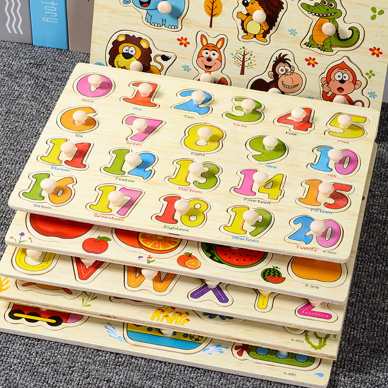 Wooden Montessori Puzzle Board