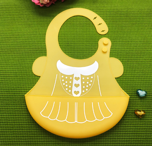 Adjustable Silicone Baby Bib with Food Pocket