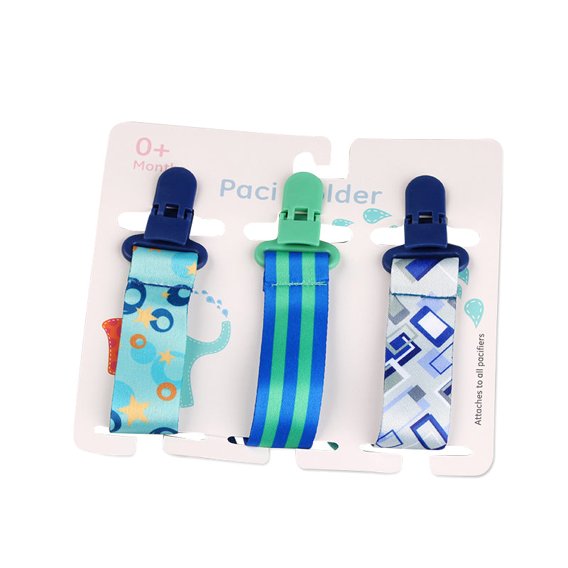 3-Pack Baby Pacifier Clips