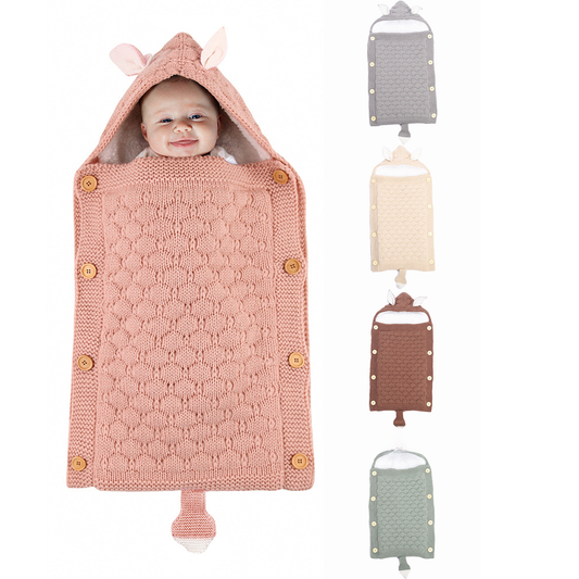 Knitted Baby Rabbit Ear Sleep Sack