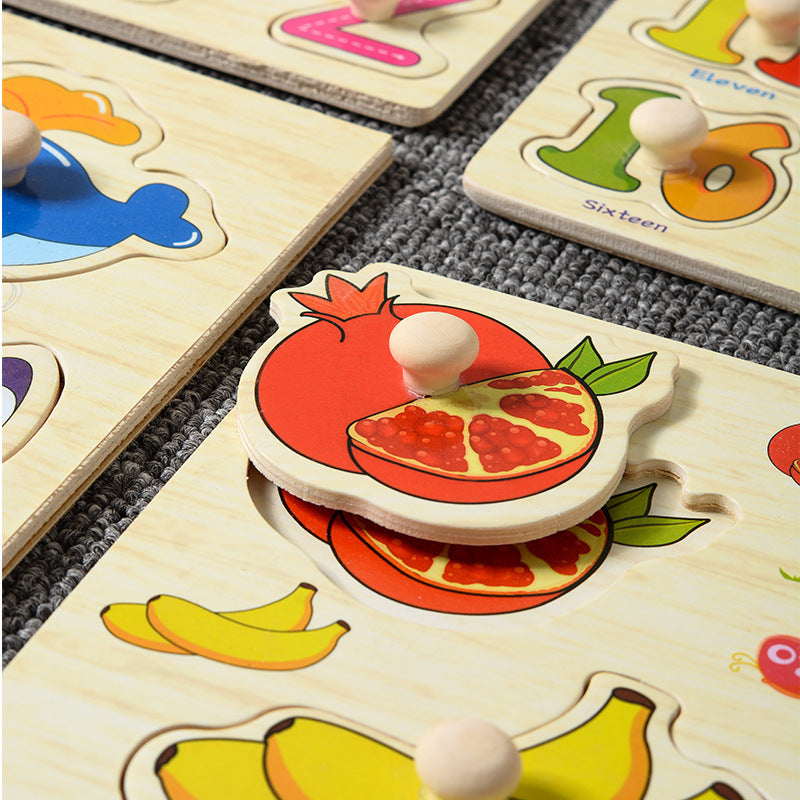 Wooden Montessori Puzzle Board