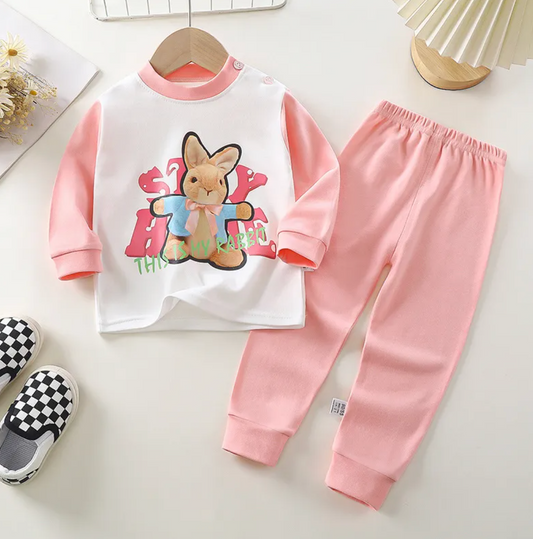 Cotton Baby Long Johns Set