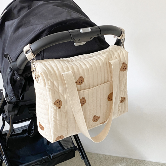 Quilted Baby Diaper Shoulder Bag