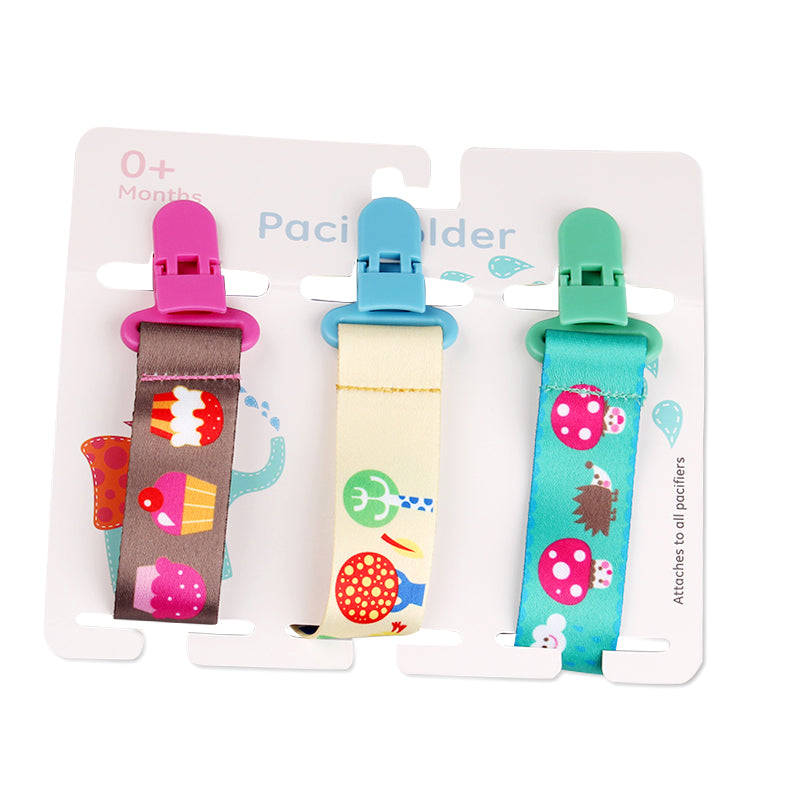 3-Pack Baby Pacifier Clips