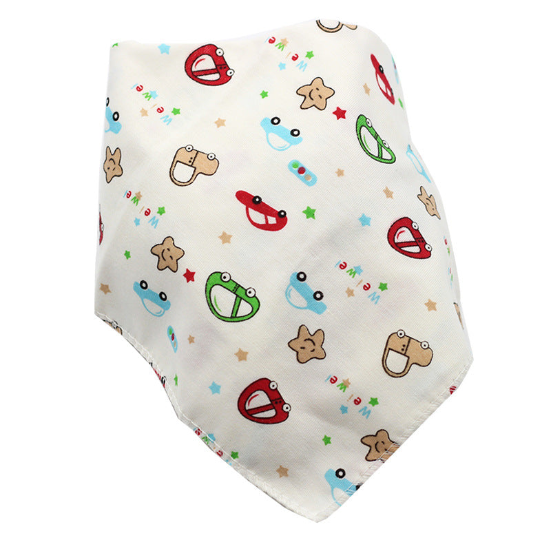 Cartoon Cotton Baby Bandana Bib