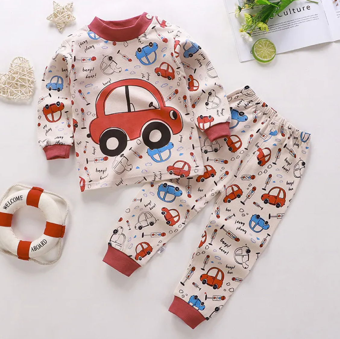 Cotton Baby Long Johns Set