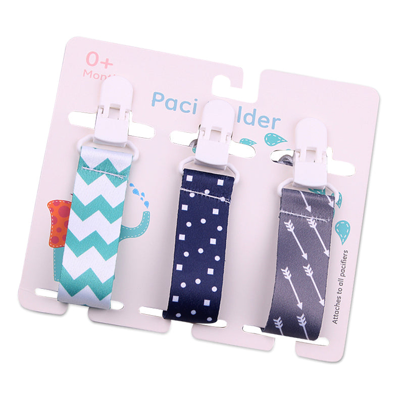 3-Pack Baby Pacifier Clips