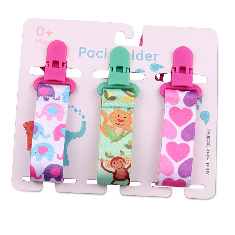 3-Pack Baby Pacifier Clips