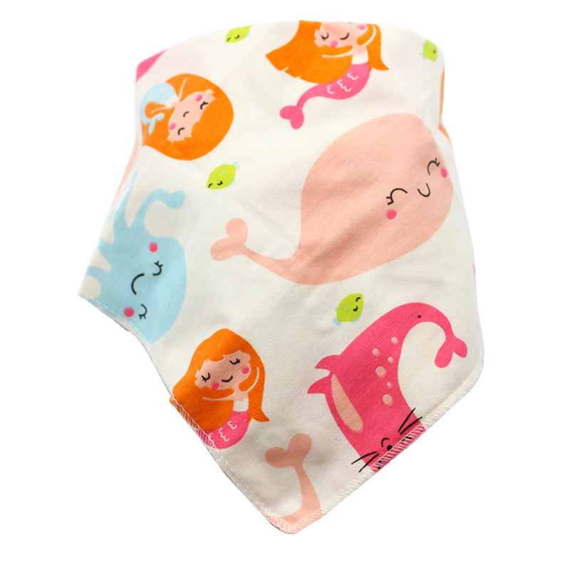 Cartoon Cotton Baby Bandana Bib