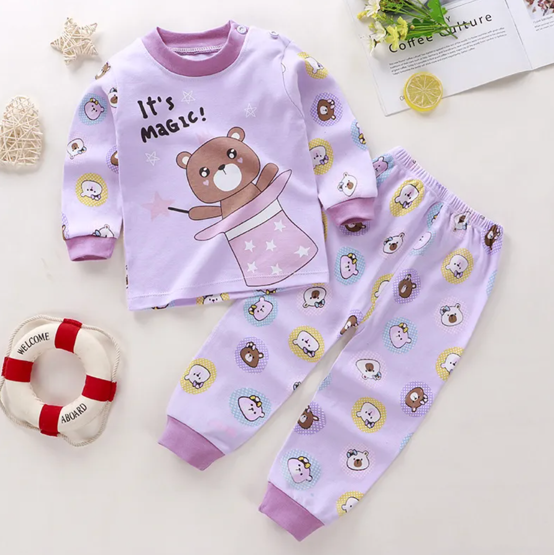 Cotton Baby Long Johns Set