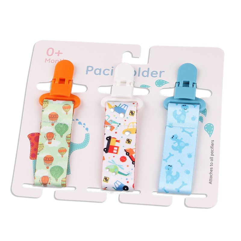 3-Pack Baby Pacifier Clips