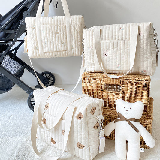 Quilted Baby Diaper Shoulder Bag