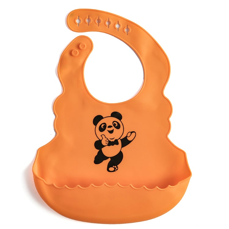 Silicone Baby Bib with Food Catch Pocket