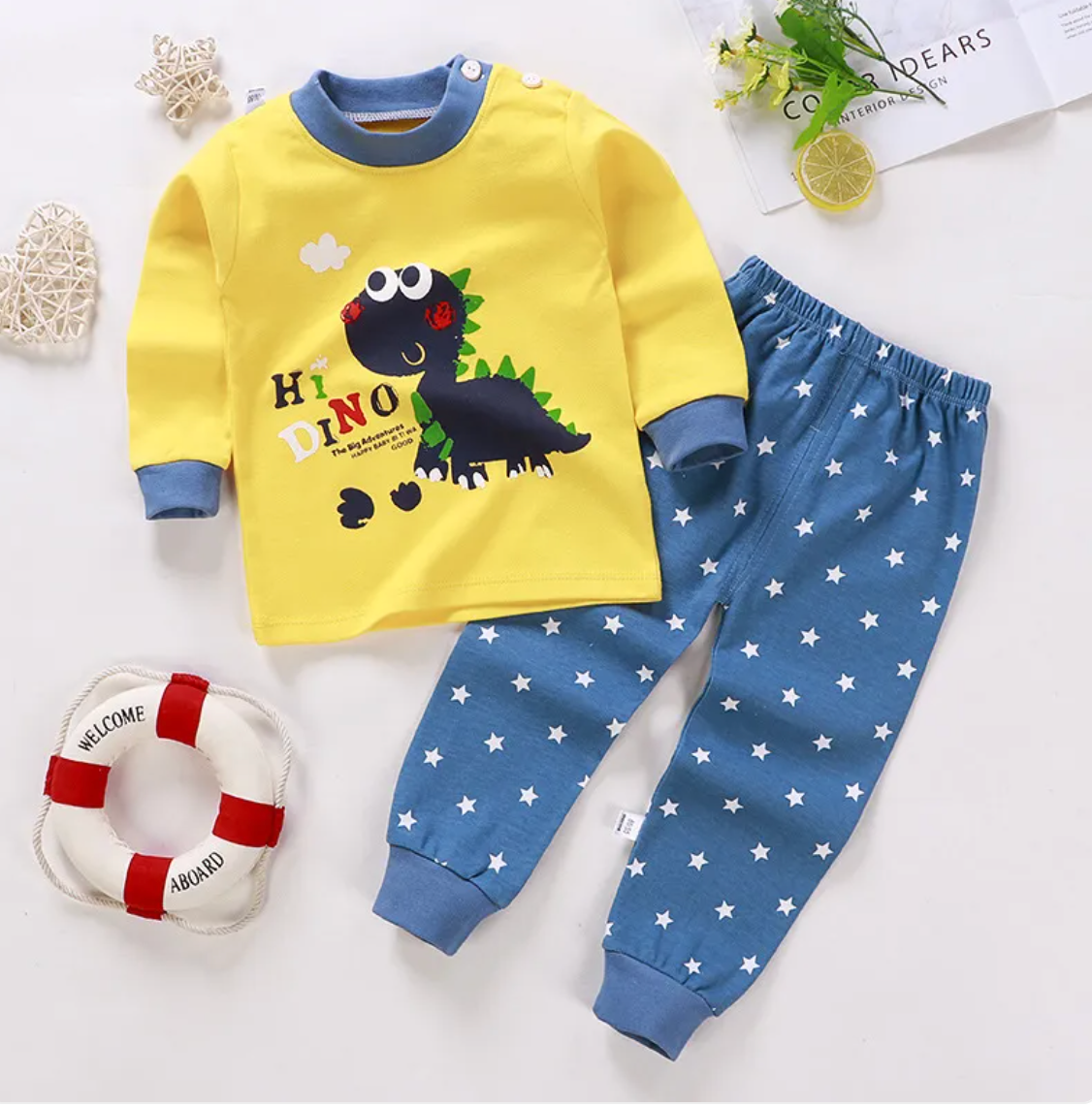 Cotton Baby Long Johns Set