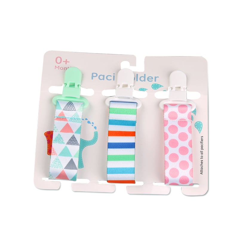 3-Pack Baby Pacifier Clips