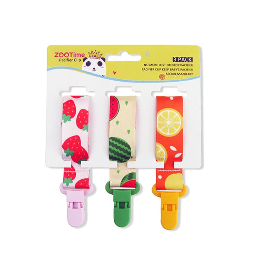 3-Pack Baby Pacifier Clips