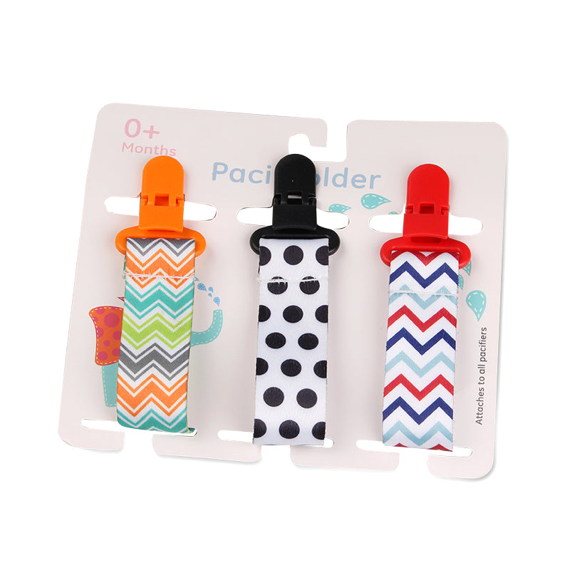 3-Pack Baby Pacifier Clips